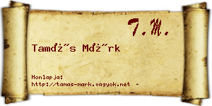 Tamás Márk névjegykártya