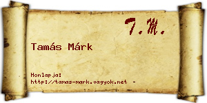 Tamás Márk névjegykártya